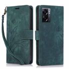 For OPPO A77 4G / A77S Orchid Butterfly Embossed Leather Phone Case(Green) - 1