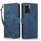 For OPPO A77 4G / A77S Orchid Butterfly Embossed Leather Phone Case(Blue) - 1