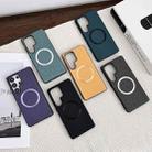 For Samsung Galaxy S25 Ultra 5G Magsafe Magnetic Ring Cloth Texture Phone Case(Grey) - 2