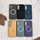 For Samsung Galaxy S25+ 5G Magsafe Magnetic Ring Cloth Texture Phone Case(Orange) - 2