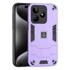 For Realme C53 2 in 1 Shockproof Phone Case(Purple) - 1