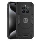 For Realme 12 Pro+ 2 in 1 Shockproof Phone Case(Black) - 1