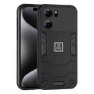 For OPPO K10 2 in 1 Shockproof Phone Case(Black) - 1