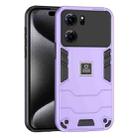 For OPPO K10 2 in 1 Shockproof Phone Case(Purple) - 1