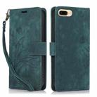 For iPhone 7 Plus / 8 Plus Orchid Butterfly Embossed Leather Phone Case(Green) - 1