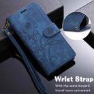 For iPhone 16 Pro Orchid Butterfly Embossed Leather Phone Case(Blue) - 2