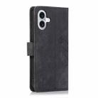 For iPhone 16 Orchid Butterfly Embossed Leather Phone Case(Black) - 3