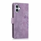 For iPhone 16 Orchid Butterfly Embossed Leather Phone Case(Purple) - 3