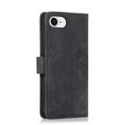 For iPhone 16e Orchid Butterfly Embossed Leather Phone Case(Black) - 3