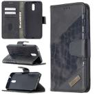 For Nokia 2.3 Matching Color Crocodile Texture Horizontal Flip PU Leather Case with Wallet & Holder & Card Slots(Black) - 1