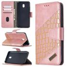 For Xiaomi Redmi 8A Matching Color Crocodile Texture Horizontal Flip PU Leather Case with Wallet & Holder & Card Slots(Rose Gold) - 1