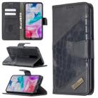 For Xiaomi Redmi 8 Matching Color Crocodile Texture Horizontal Flip PU Leather Case with Wallet & Holder & Card Slots(Black) - 1