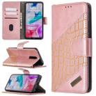 For Xiaomi Redmi 8 Matching Color Crocodile Texture Horizontal Flip PU Leather Case with Wallet & Holder & Card Slots(Rose Gold) - 1