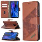 For Xiaomi Redmi 9 Matching Color Crocodile Texture Horizontal Flip PU Leather Case with Wallet & Holder & Card Slots(Brown) - 1