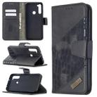 For Xiaomi Redmi Note 8T Matching Color Crocodile Texture Horizontal Flip PU Leather Case with Wallet & Holder & Card Slots(Black) - 1