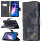 For Xiaomi Redmi Note 8 Matching Color Crocodile Texture Horizontal Flip PU Leather Case with Wallet & Holder & Card Slots(Black) - 1