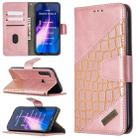 For Xiaomi Redmi Note 8 Matching Color Crocodile Texture Horizontal Flip PU Leather Case with Wallet & Holder & Card Slots(Rose Gold) - 1