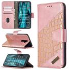 For Xiaomi Redmi 8 Pro Matching Color Crocodile Texture Horizontal Flip PU Leather Case with Wallet & Holder & Card Slots(Rose Gold) - 1