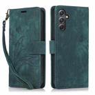 For Samsung Galaxy S24+ 5G Orchid Butterfly Embossed Leather Phone Case(Green) - 1