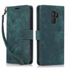 For Samsung Galaxy S9 Orchid Butterfly Embossed Leather Phone Case(Green) - 1