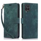 For Samsung Galaxy A12 / M12 Orchid Butterfly Embossed Leather Phone Case(Green) - 1