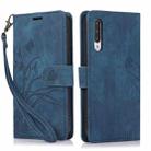 For Samsung Galaxy A50 / A50s Orchid Butterfly Embossed Leather Phone Case(Blue) - 1