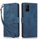 For Samsung Galaxy A51 4G Orchid Butterfly Embossed Leather Phone Case(Blue) - 1