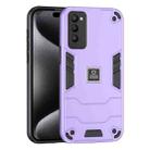 For Tecno Camon 18P 2 in 1 Shockproof Phone Case(Purple) - 1