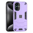 For Tecno Camon 19 2 in 1 Shockproof Phone Case(Purple) - 1