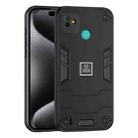 For Tecno Pop 5P 2 in 1 Shockproof Phone Case(Black) - 1