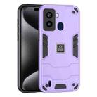 For Tecno Pop 6 2 in 1 Shockproof Phone Case(Purple) - 1