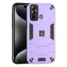 For Tecno Pop 6 Go 2 in 1 Shockproof Phone Case(Purple) - 1