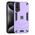 For Tecno Pova 4 2 in 1 Shockproof Phone Case(Purple) - 1