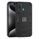 For Tecno Pova Neo 2 in 1 Shockproof Phone Case(Black) - 1