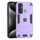 For Tecno Spark 7P 2 in 1 Shockproof Phone Case(Purple) - 1