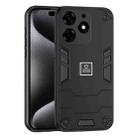 For Tecno Spark 10 Pro 2 in 1 Shockproof Phone Case(Black) - 1