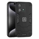 For Motorola Edge 40 Neo 2 in 1 Shockproof Phone Case(Black) - 1
