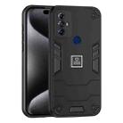 For Motorola Moto G Play 2023 2 in 1 Shockproof Phone Case(Black) - 1