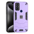 For Motorola Moto G Play 2023 2 in 1 Shockproof Phone Case(Purple) - 1