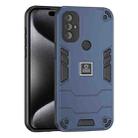 For Motorola Moto G Power 2022 2 in 1 Shockproof Phone Case(Blue) - 1