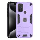 For Motorola Moto G10 Shockproof TPU Hybrid PC Phone Case(Purple) - 1