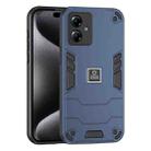 For Motorola Moto G14 2 in 1 Shockproof Phone Case(Blue) - 1
