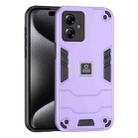 For Motorola Moto G14 2 in 1 Shockproof Phone Case(Purple) - 1