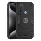 For Motorola Moto G31 2 in 1 Shockproof Phone Case(Black) - 1