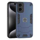 For Motorola Moto G 2024 5G 2 in 1 Shockproof Phone Case(Blue) - 1