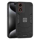 For Motorola Moto G04 2 in 1 Shockproof Phone Case(Black) - 1