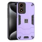 For Motorola Moto G04 2 in 1 Shockproof Phone Case(Purple) - 1