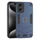 For Motorola Moto G24 Power 2 in 1 Shockproof Phone Case(Blue) - 1