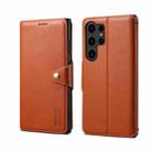 For Samsung Galaxy S23 Ultra 5G Denior Cowhide Texture Wallet Style Leather Phone Case(Brown) - 1