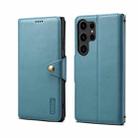 For Samsung Galaxy S23 Ultra 5G Denior Cowhide Texture Wallet Style Leather Phone Case(Blue) - 1